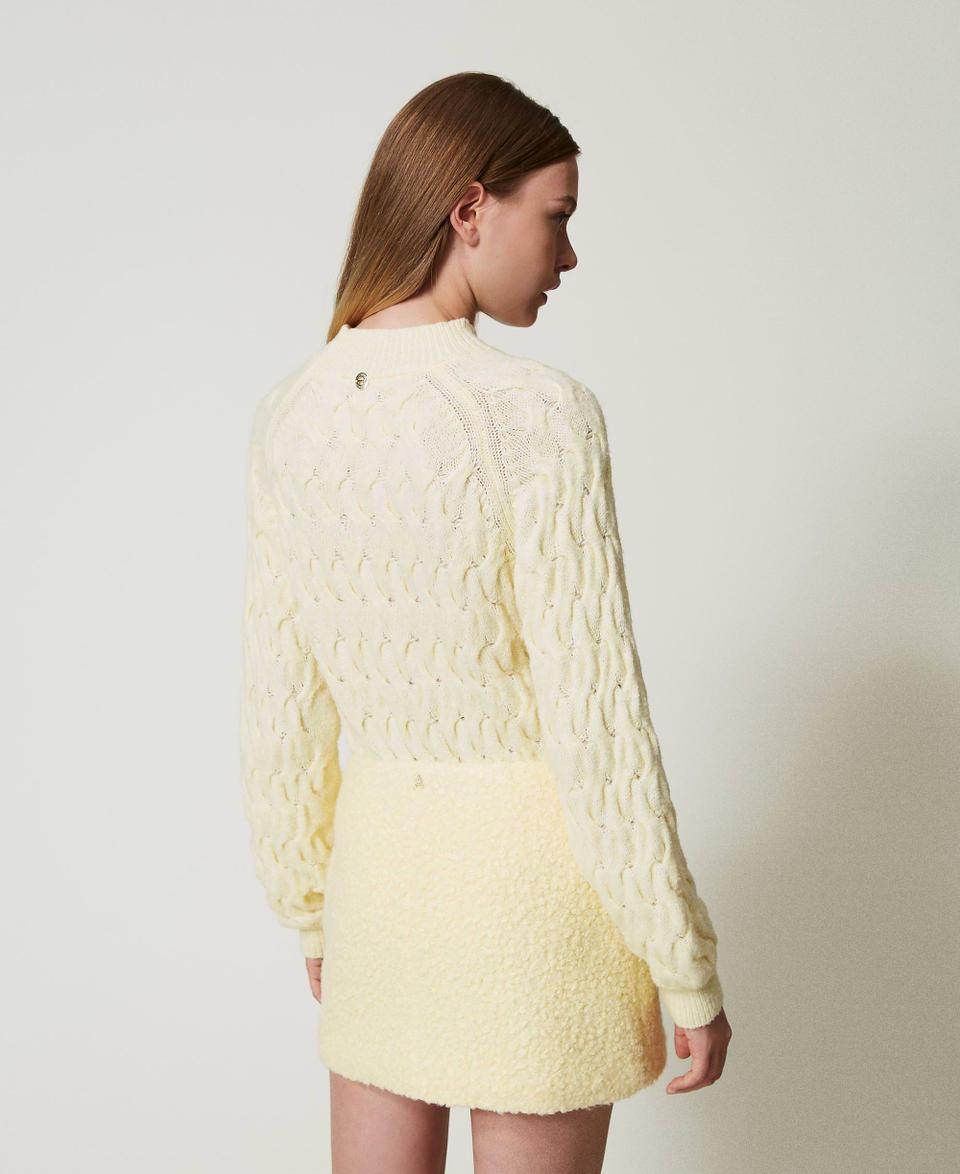 Twin Set Maglia lupetto in misto lana con trecce Affare Del Giorno