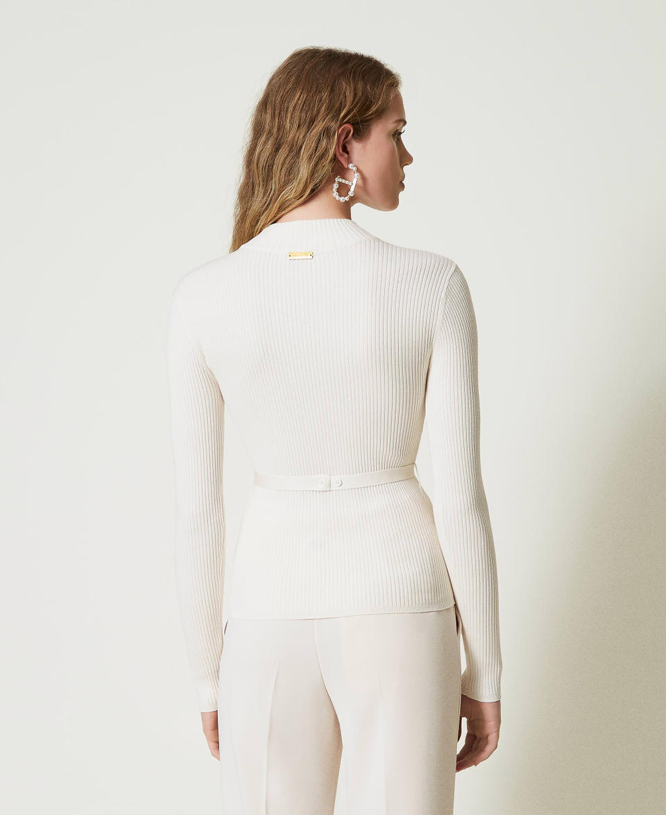Twin Set Maglia lupetto con cintura In Vendita