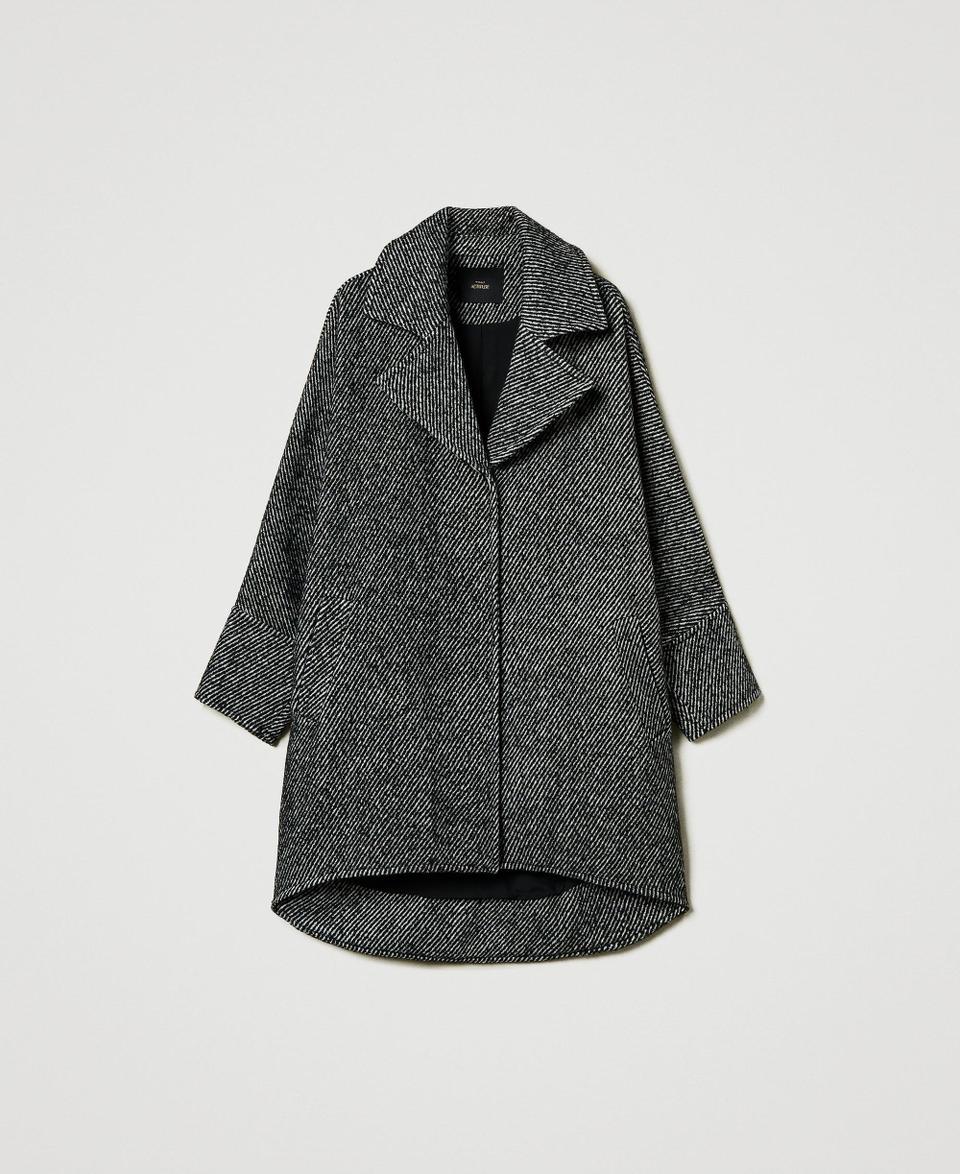 Twin Set Cappotto corto in panno bicolor Saldi