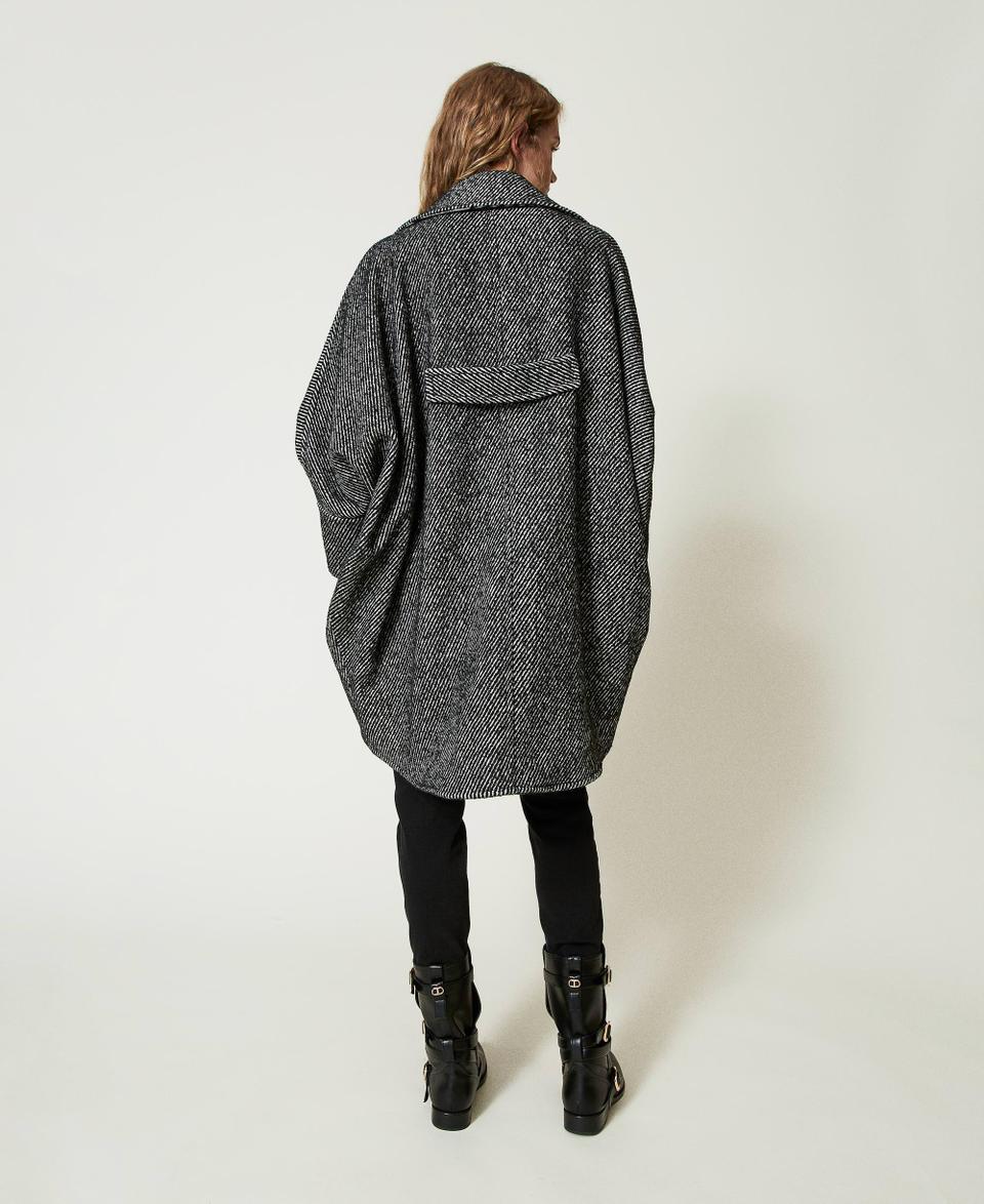 Twin Set Cappotto corto in panno bicolor Saldi