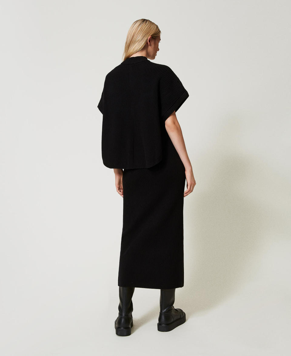 Twin Set Gonna longuette in maglia a costine Vendite Flash
