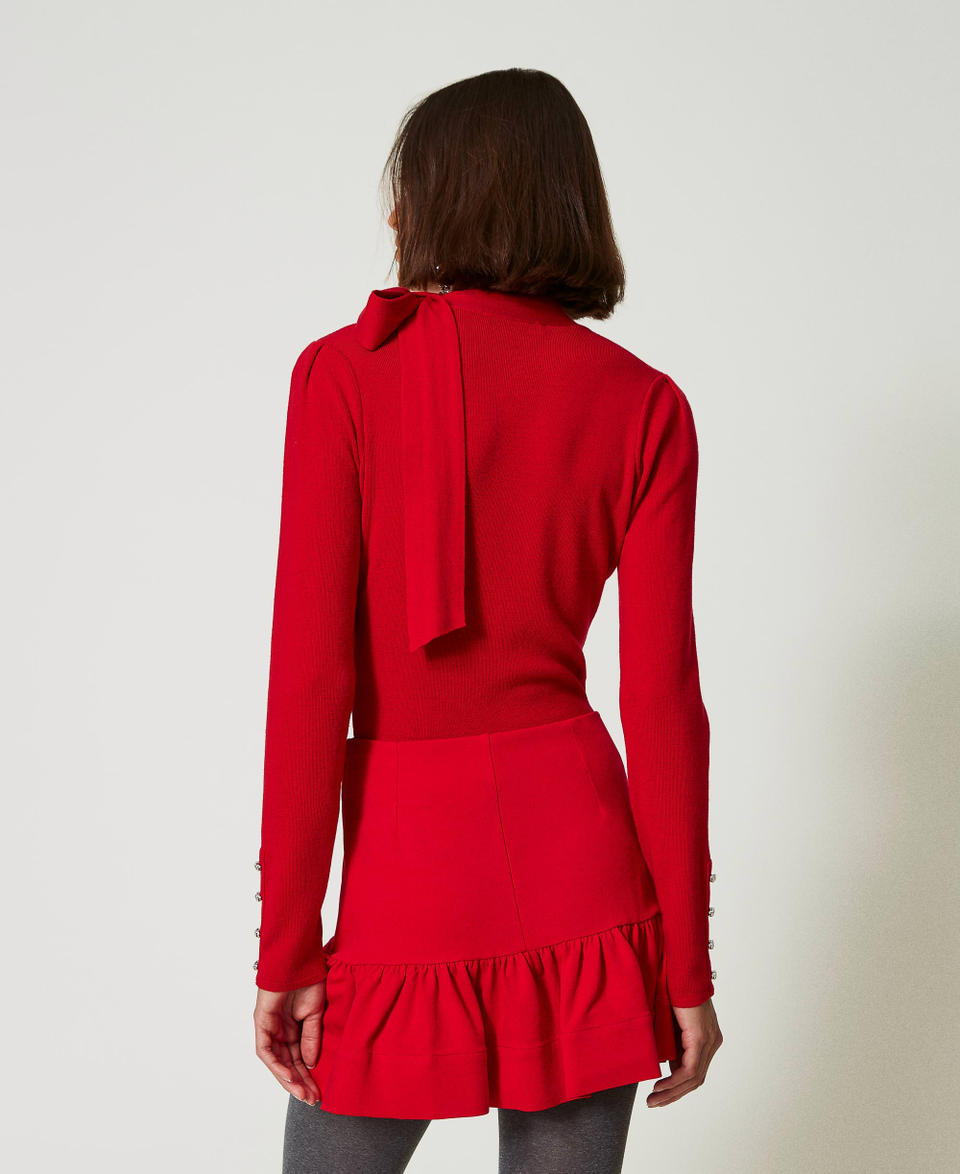 Twin Set Maglia lupetto con fiocco e ricamo In Saldo