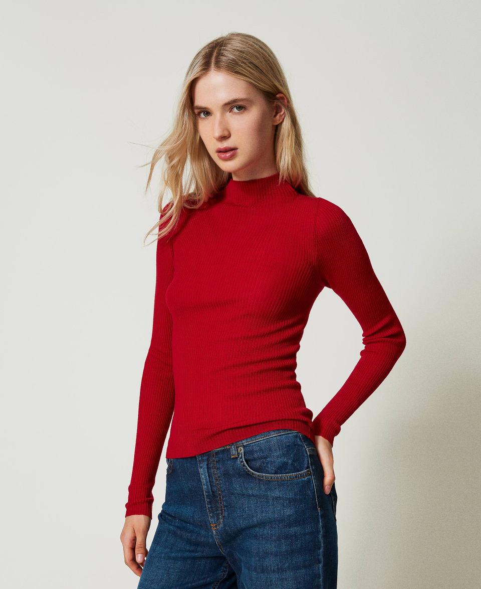 Twin Set Maglia lupetto seamless in lana Nuova