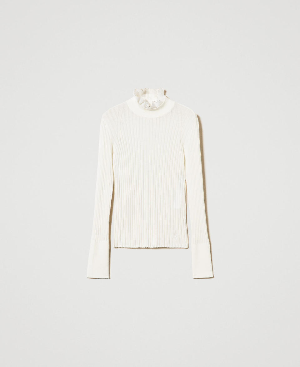 Twin Set Maglia lupetto con perline Italy