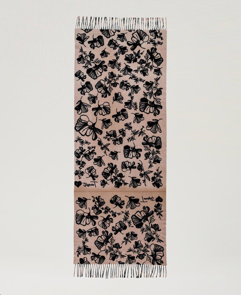 Twin Set Stola in panno a fiori In Linea