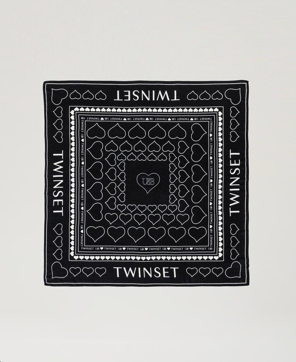 Twin Set Kefiah con stampa logo e cuori Vendita