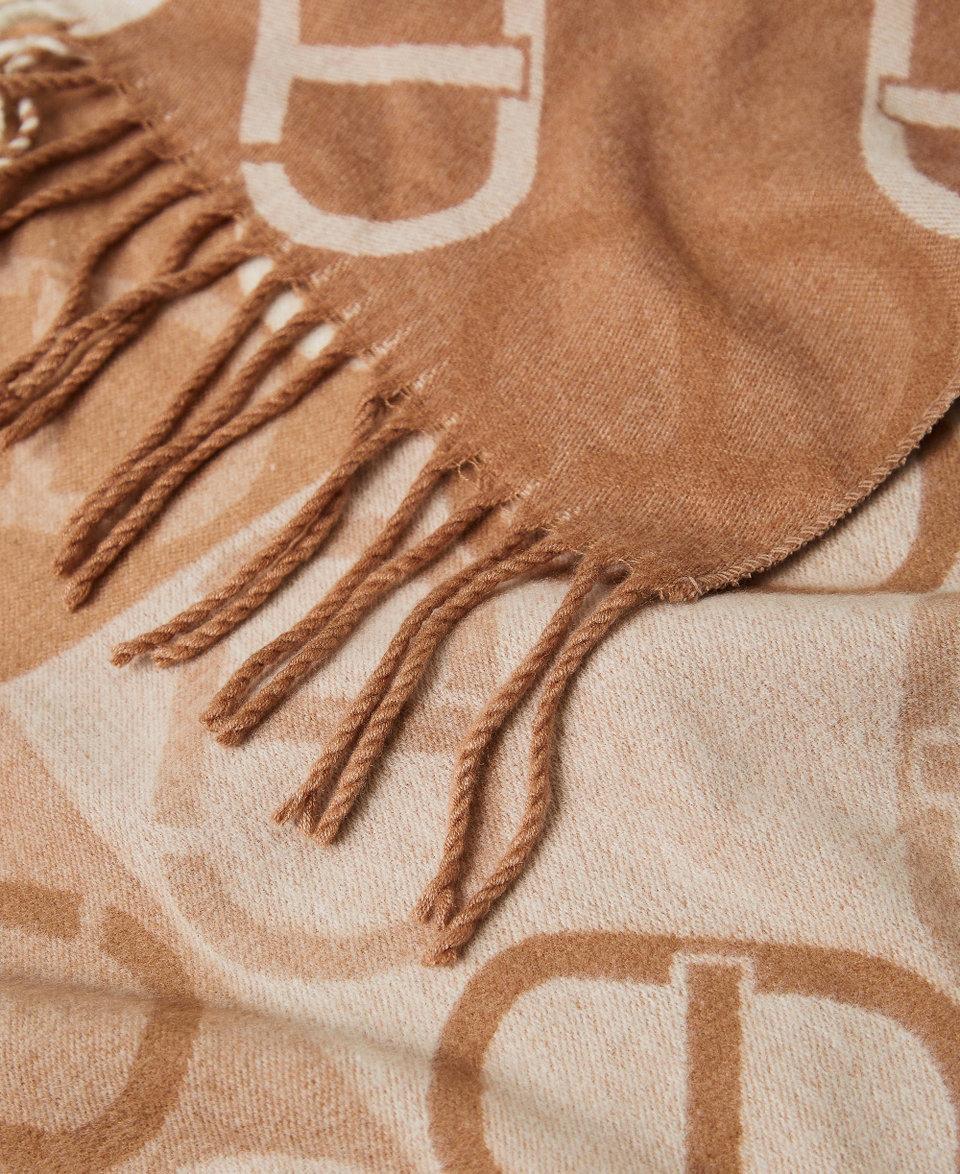 Twin Set Stola in panno jacquard con Oval T Promozione
