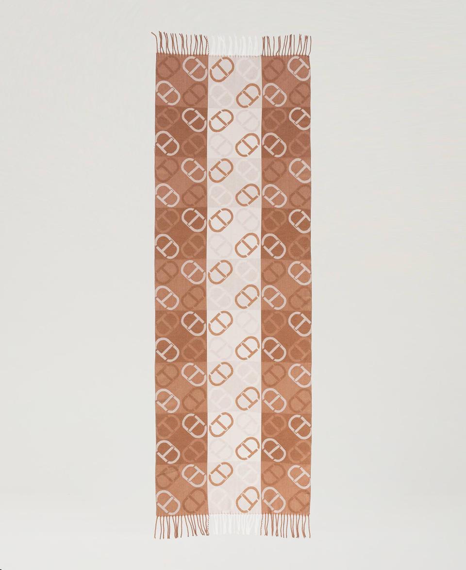 Twin Set Stola in panno jacquard con Oval T Promozione