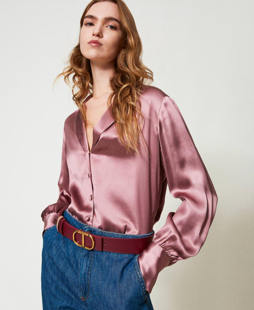 Twin Set Cintura reversibile in pelle con Oval T Qualità Garantita