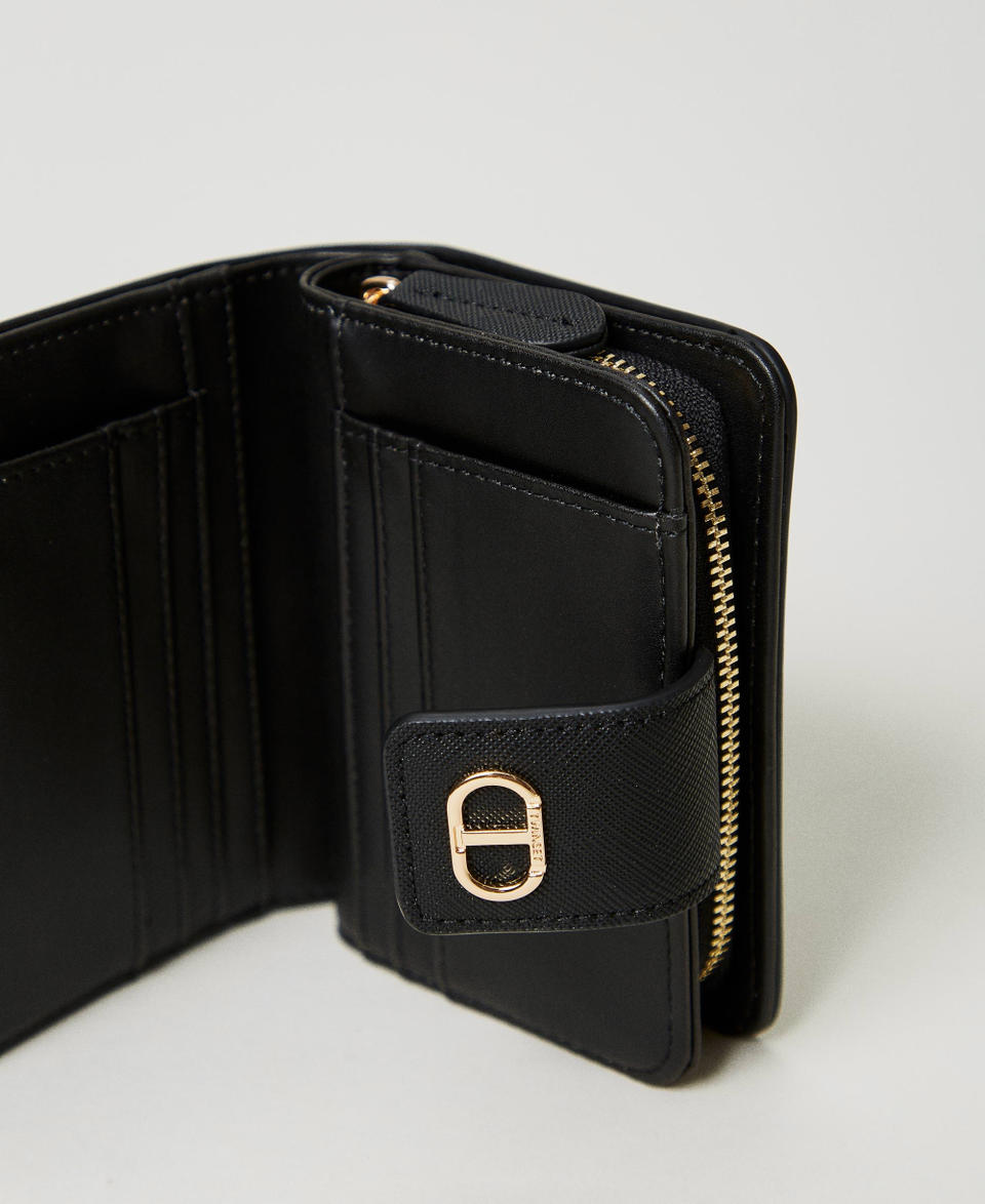 Twin Set Portafoglio con zip e bottone Oval T Consegna Veloce