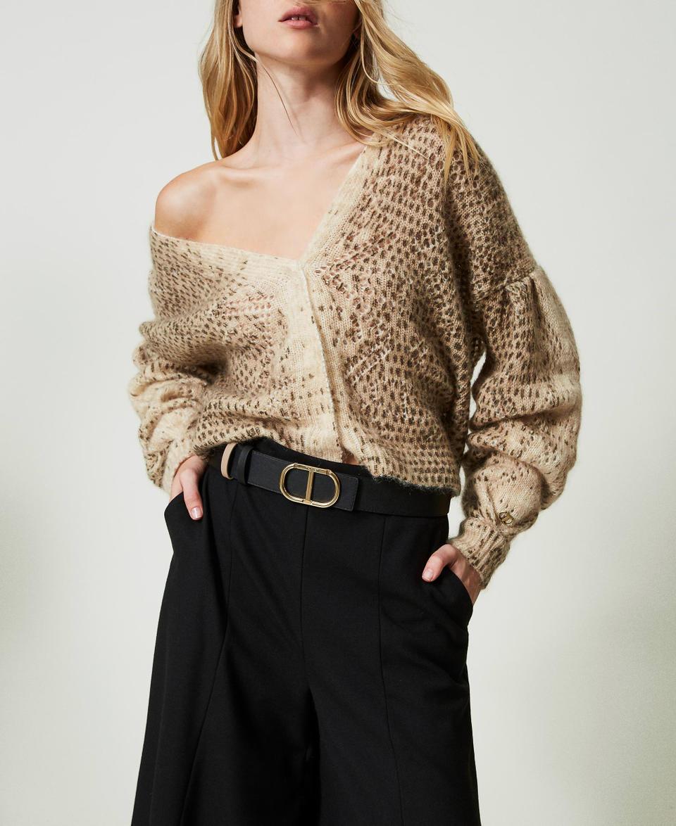 Twin Set Cintura reversibile in pelle con Oval T Fino Al -60%