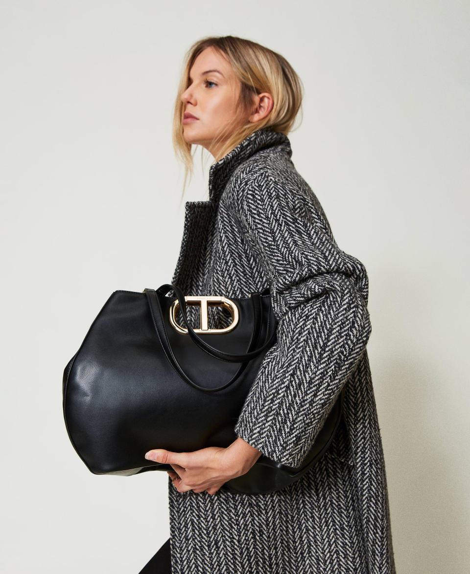 Twin Set Borsa shopper 'Lila' con manico Oval T Presa