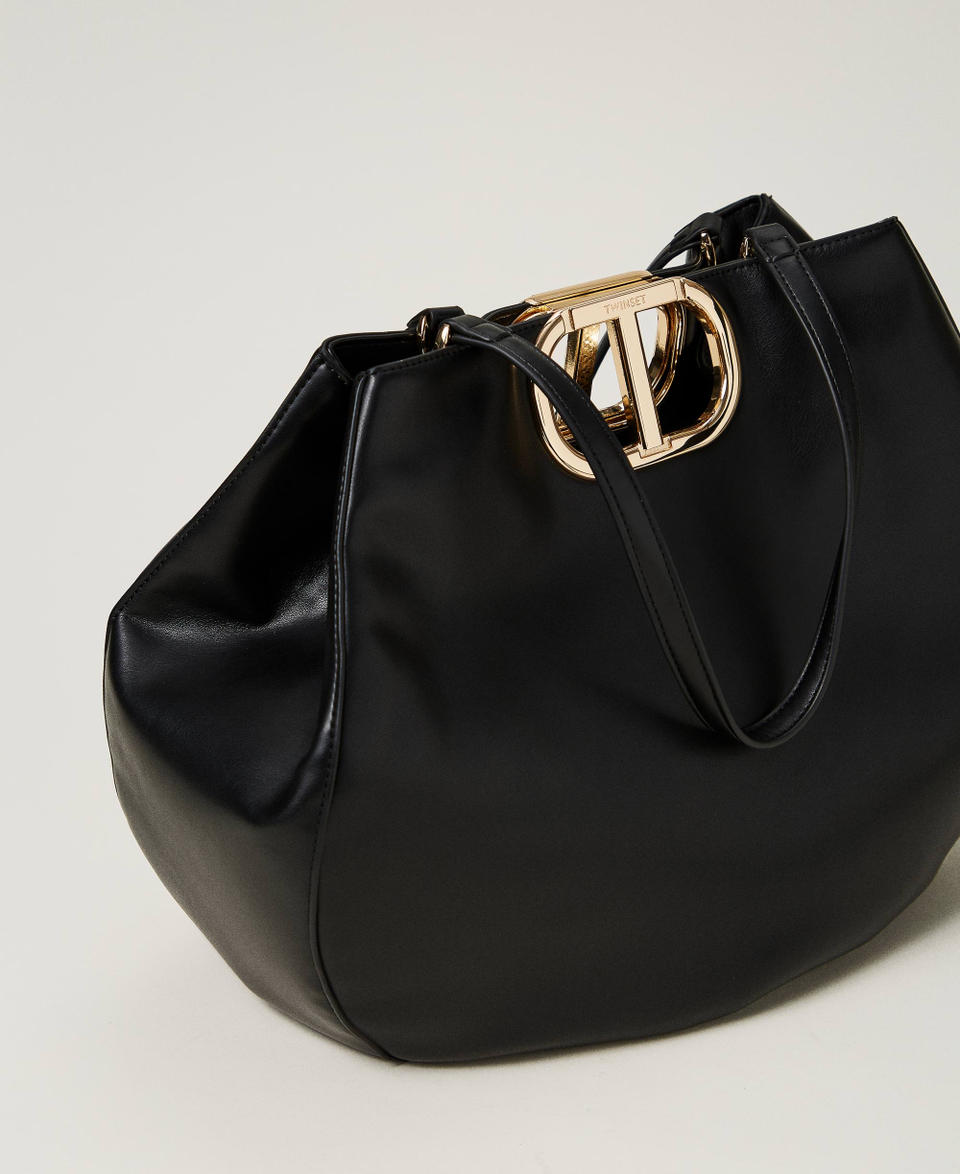 Twin Set Borsa shopper 'Lila' con manico Oval T Presa