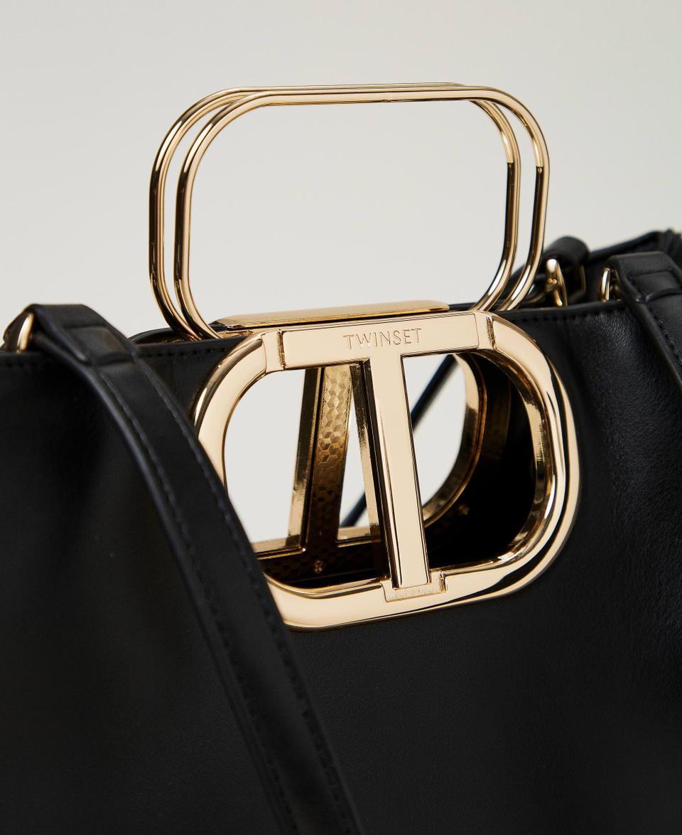 Twin Set Borsa shopper 'Lila' con manico Oval T Presa