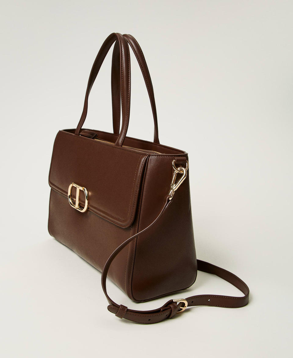 Twin Set Borsa shopper ‘Brera’ con apertura Oval T In Vendita