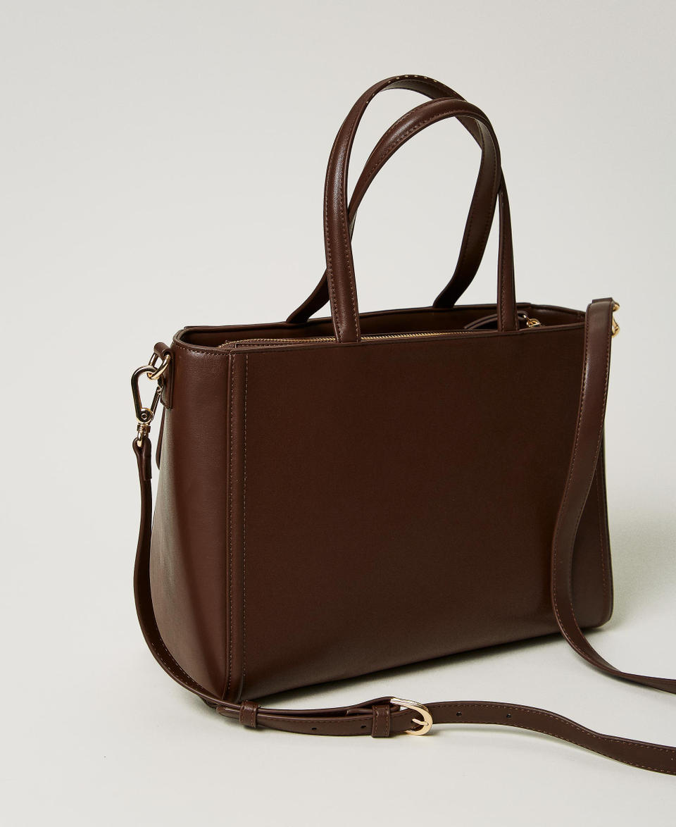 Twin Set Borsa shopper ‘Brera’ con apertura Oval T In Vendita