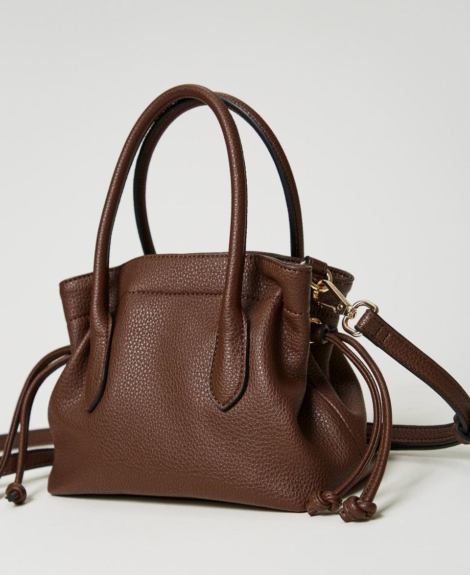 Twin Set Borsa a tracolla con Oval T e coulisse Saldi Di Fabbrica