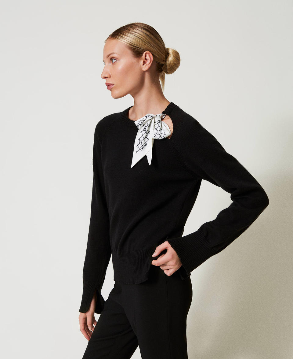 Twin Set Maglia con foulard logato Nuovo