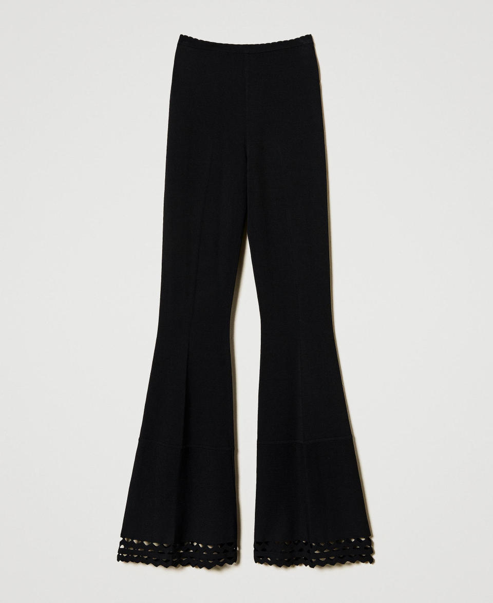Twin Set Pantaloni flare con motivo geometrico Qualità