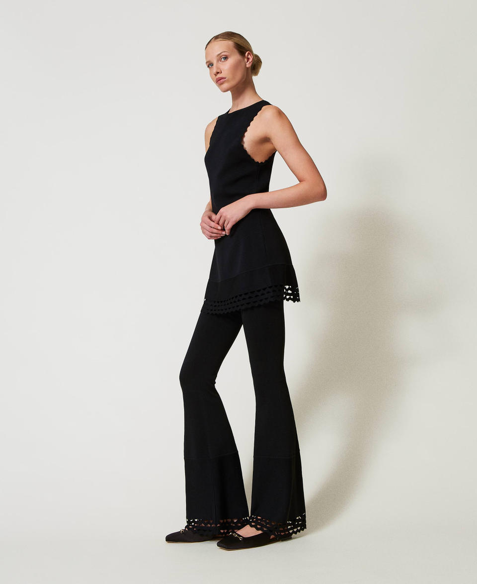 Twin Set Pantaloni flare con motivo geometrico Qualità