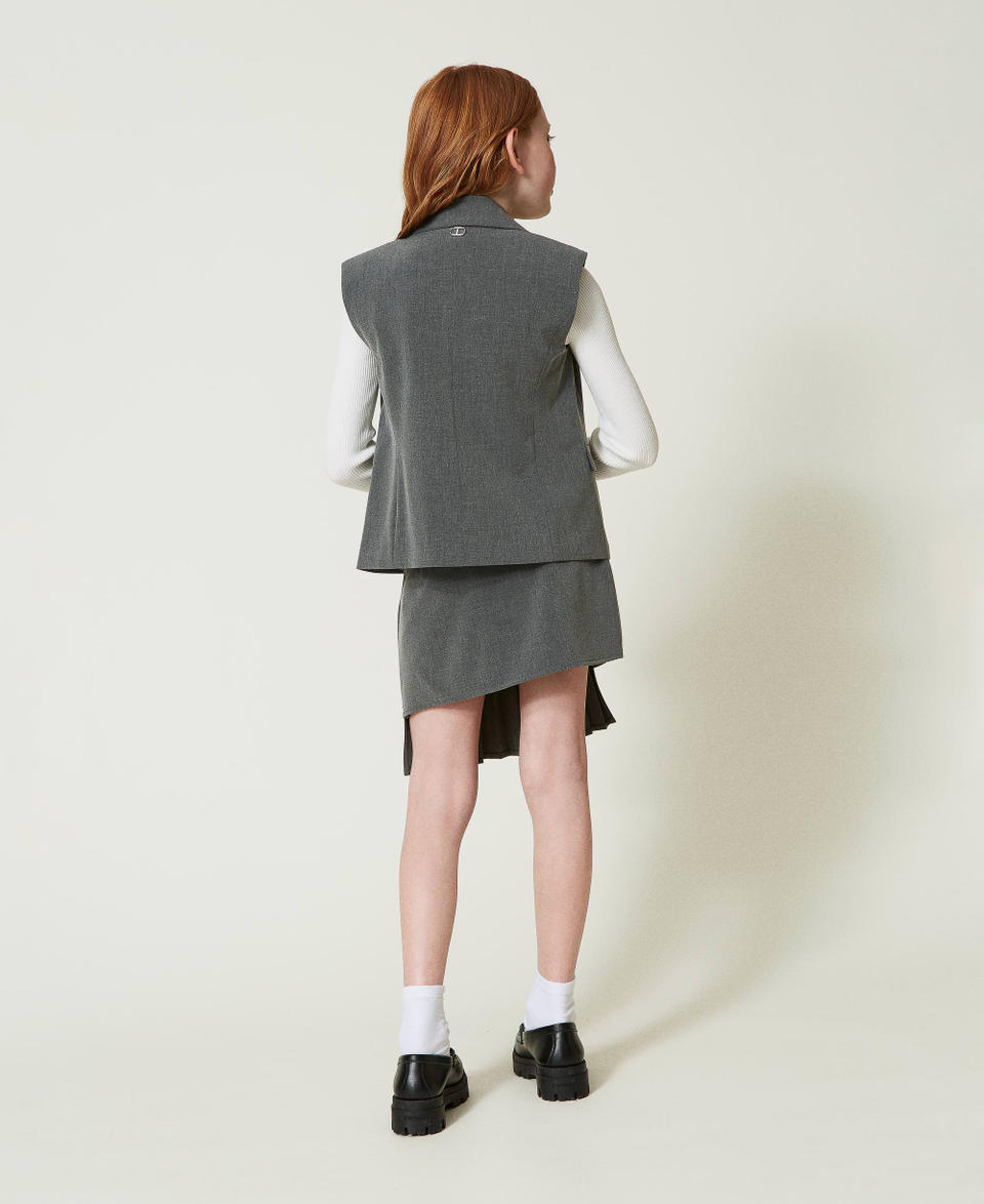 Twin Set Gilet monopetto in flanella Prezzo Ridotto