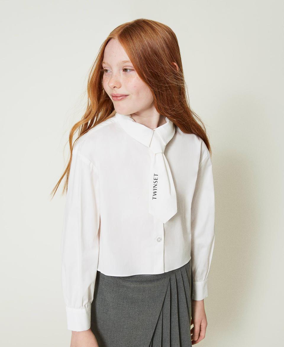 Twin Set Camicia in popeline con cravatta Convenienza