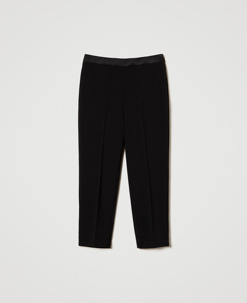 Twin Set Pantaloni a sigaretta in flanella Saldi
