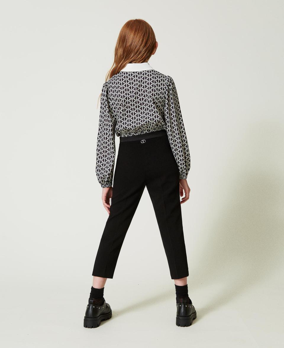 Twin Set Pantaloni a sigaretta in flanella Saldi