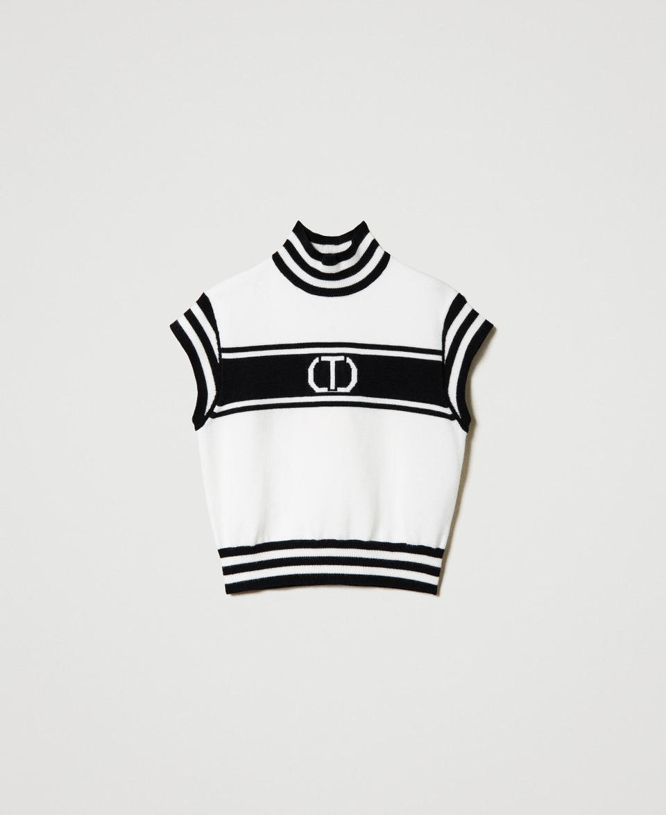 Twin Set Maglia lupetto con Oval T jacquard Offerte