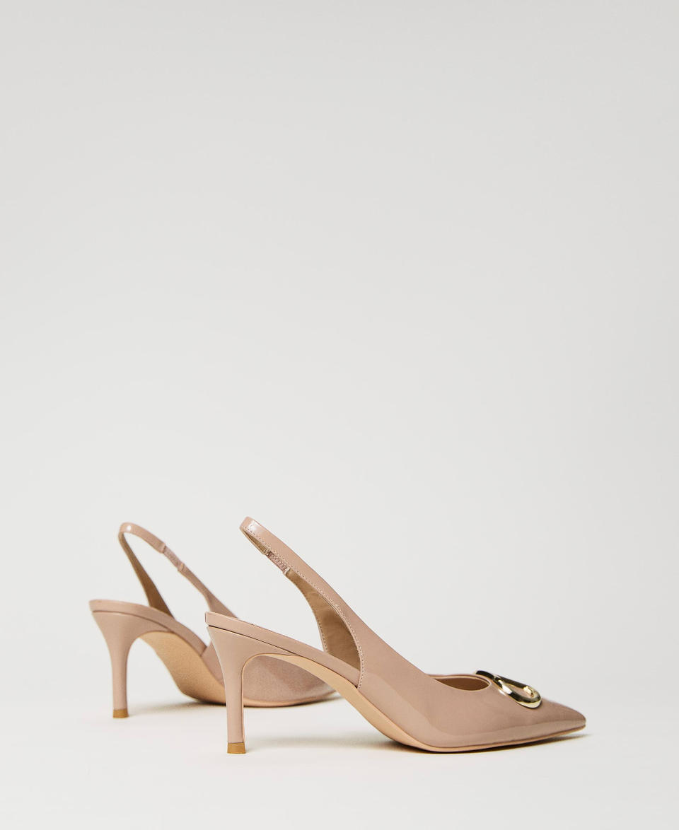 Twin Set Décolleté sling back in vernice Nuovo