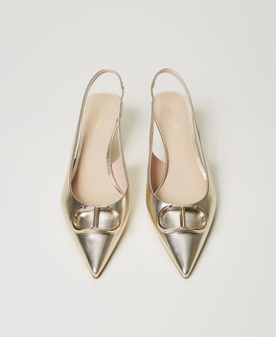 Twin Set Décolleté sling back con Oval T Vendita