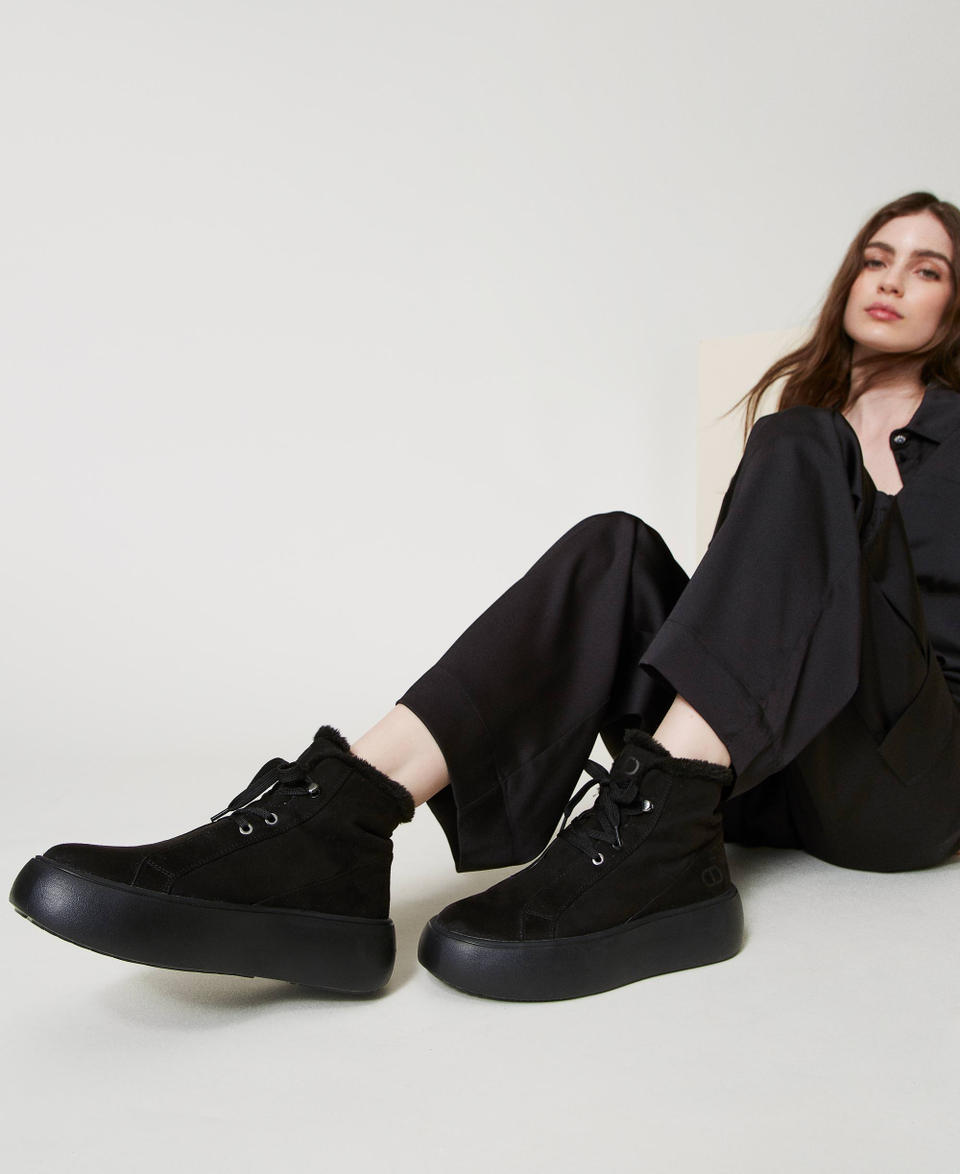 Twin Set Sneakers alta con faux fur Pezzi Unici
