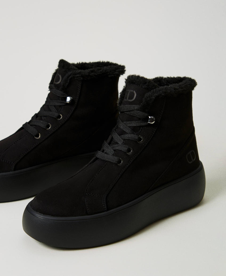 Twin Set Sneakers alta con faux fur Pezzi Unici