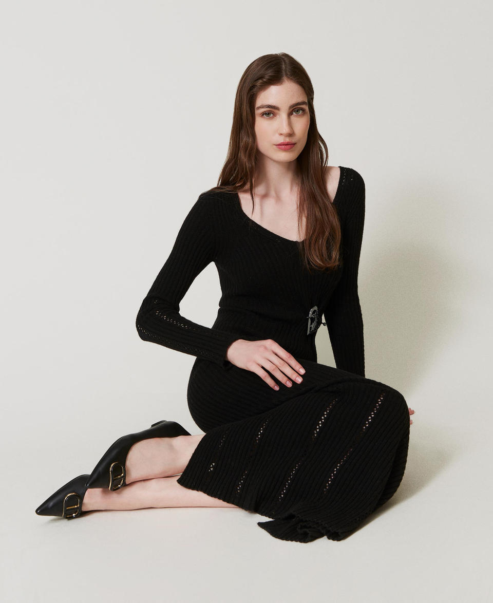 Twin Set Ballerine in pelle con Oval T Online