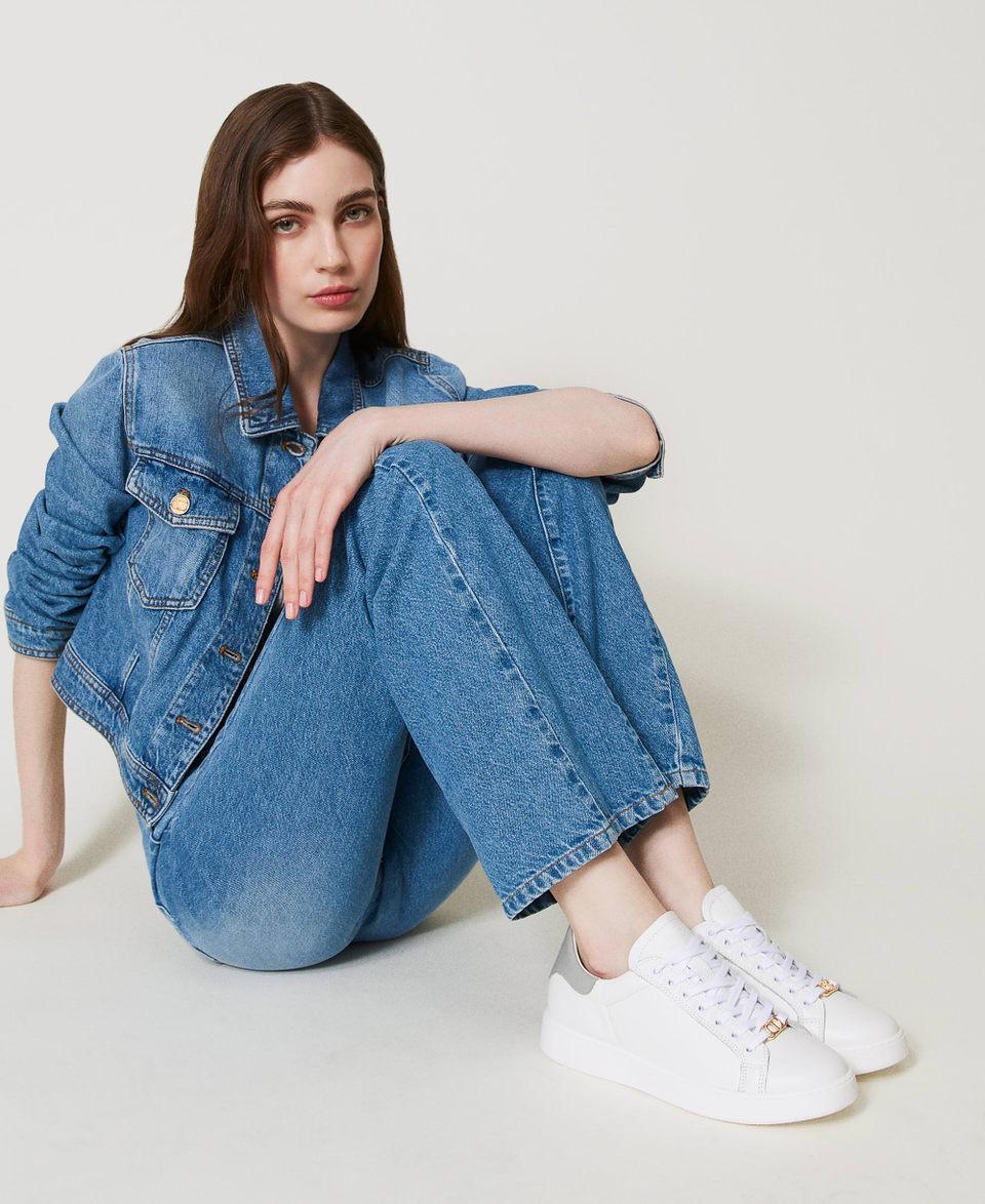 Twin Set Sneakers in pelle con Oval T Outlet