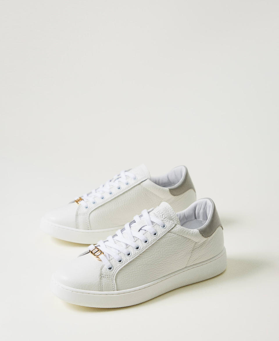 Twin Set Sneakers in pelle con Oval T Outlet
