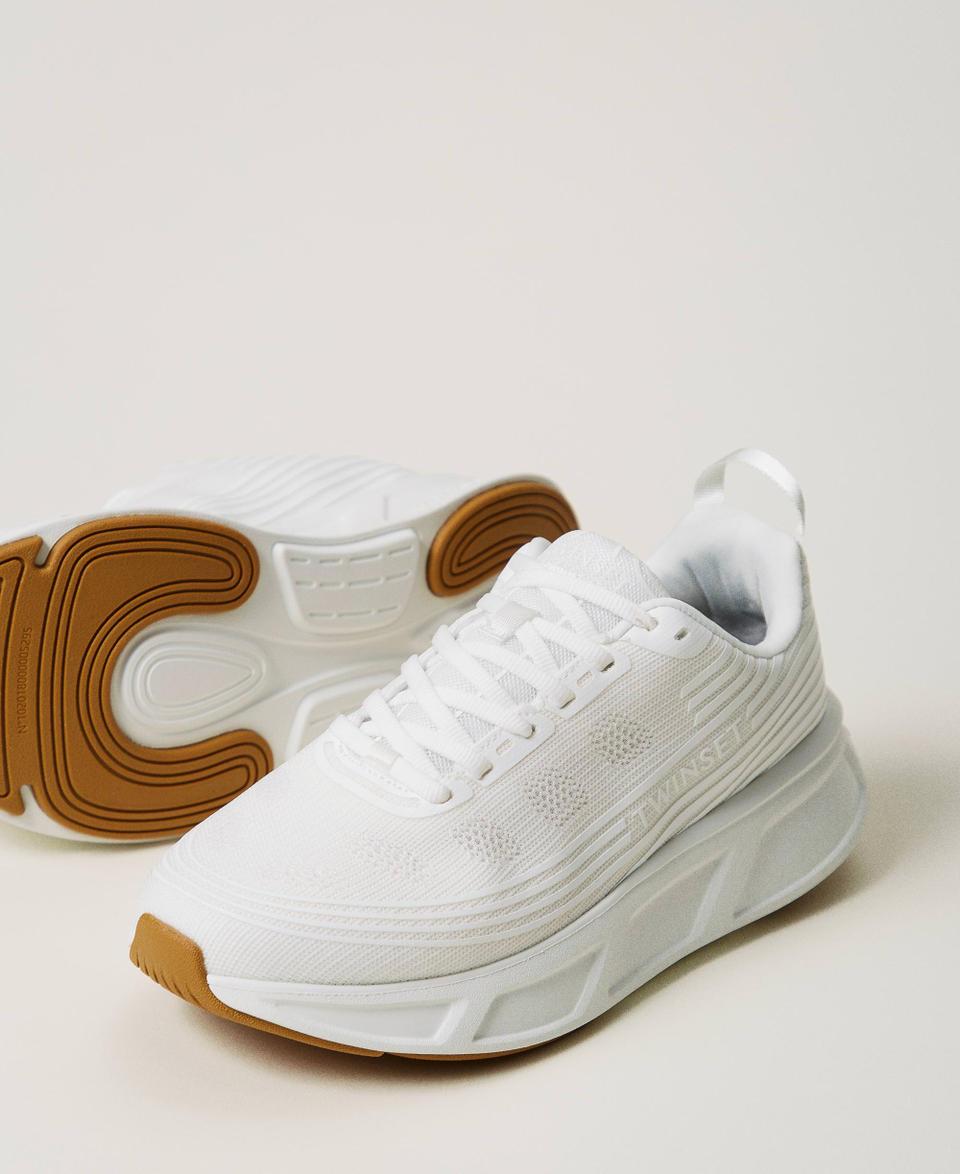 Twin Set Sneakers Fessura a righe con logo Saldi
