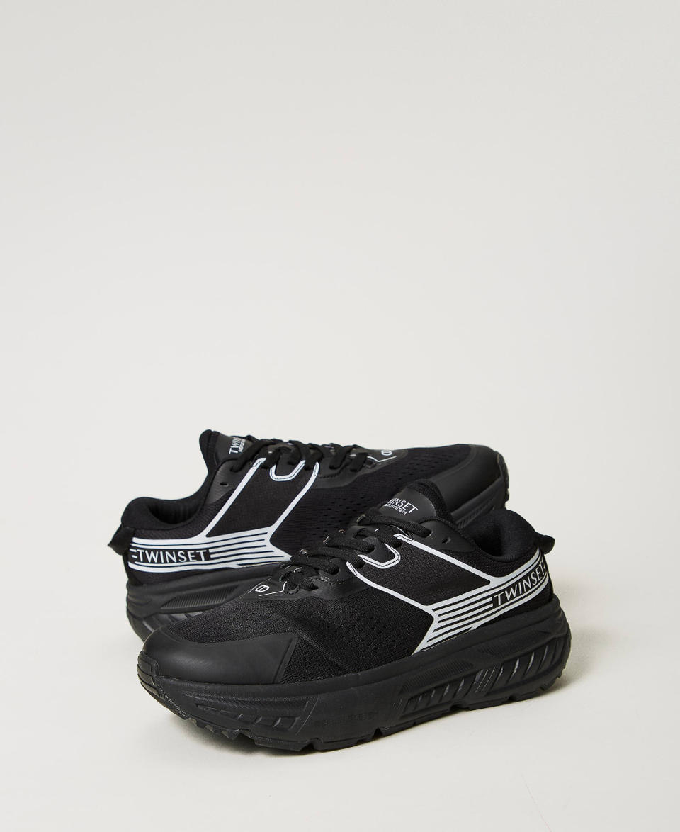 Twin Set Sneakers Fessura a righe con logo a contrasto Hotsell