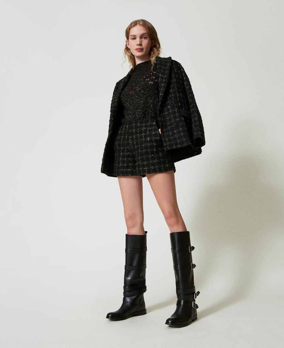 Twin Set Stivali in pelle con cinturini In Saldo