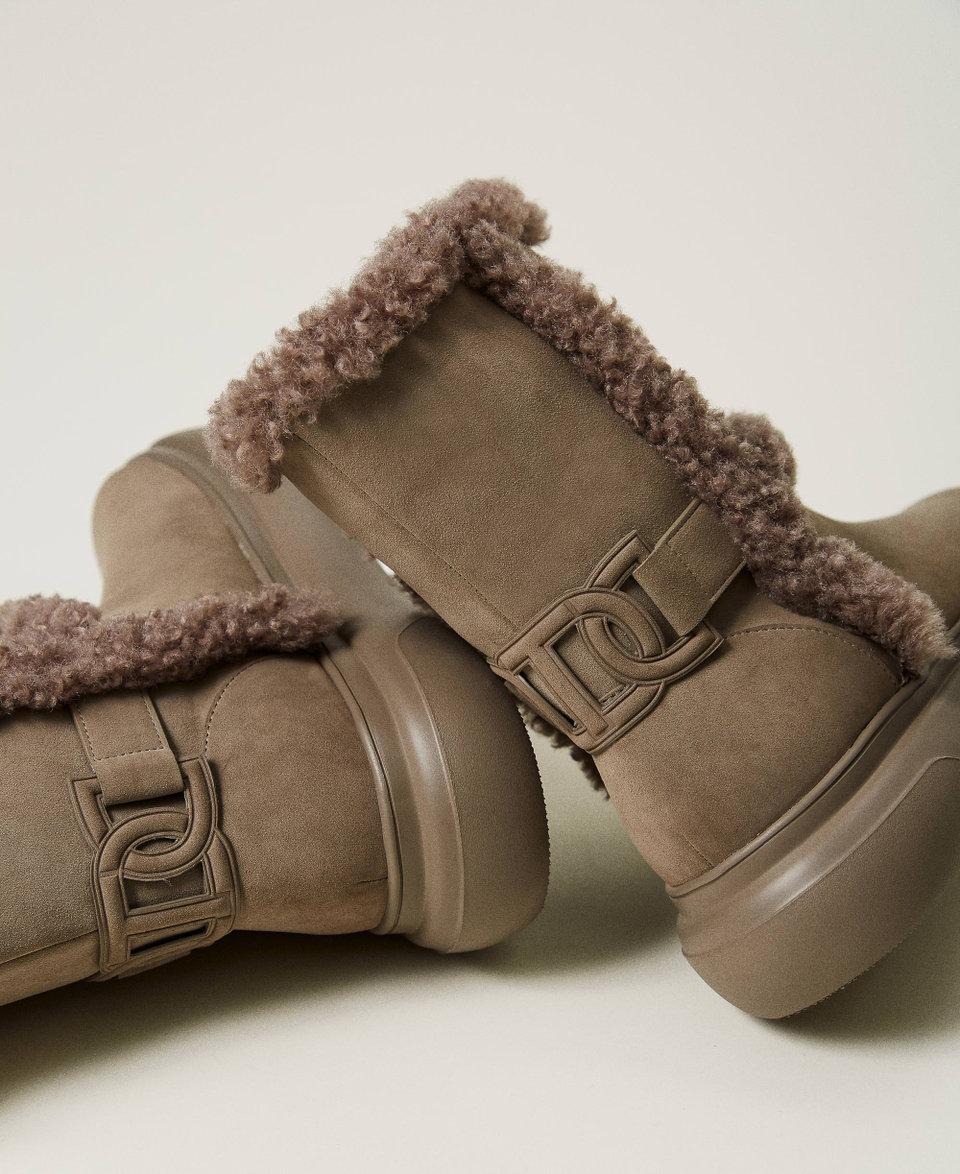 Twin Set Stivaletti con dettagli in faux fur Moda