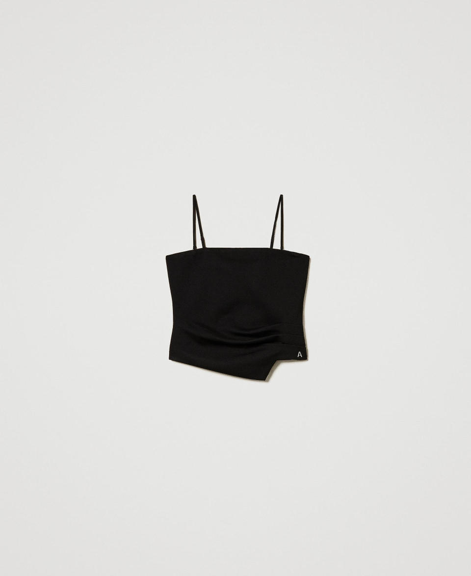 Twin Set Top fitted con drappeggio Nuovo