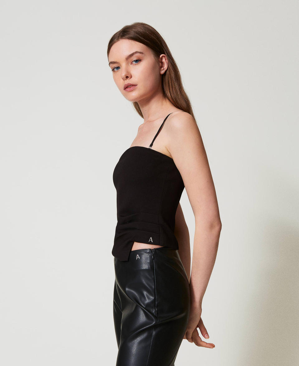 Twin Set Top fitted con drappeggio Nuovo