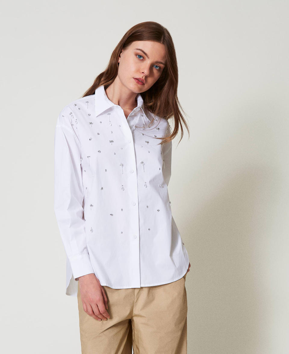 Twin Set Camicia con ricami a mano Qualità