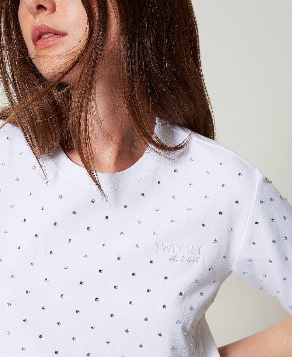 Twin Set T-shirt boxy con strass Promozione