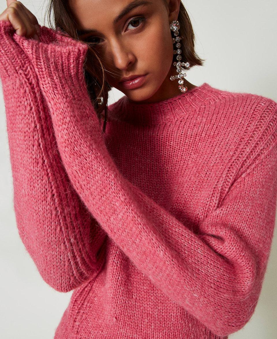 Twin Set Maglia lupetto in misto lana seamless Pezzi Unici