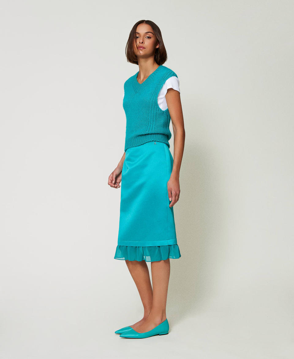 Twin Set Gilet in misto lana seamless Soddisfazione Garantita