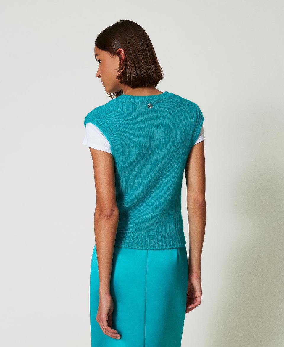 Twin Set Gilet in misto lana seamless Soddisfazione Garantita