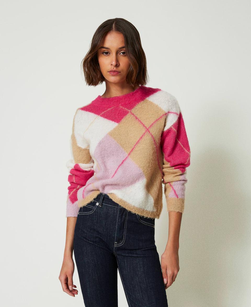 Twin Set Maglia jacquard argyle in misto lana Negozi Online