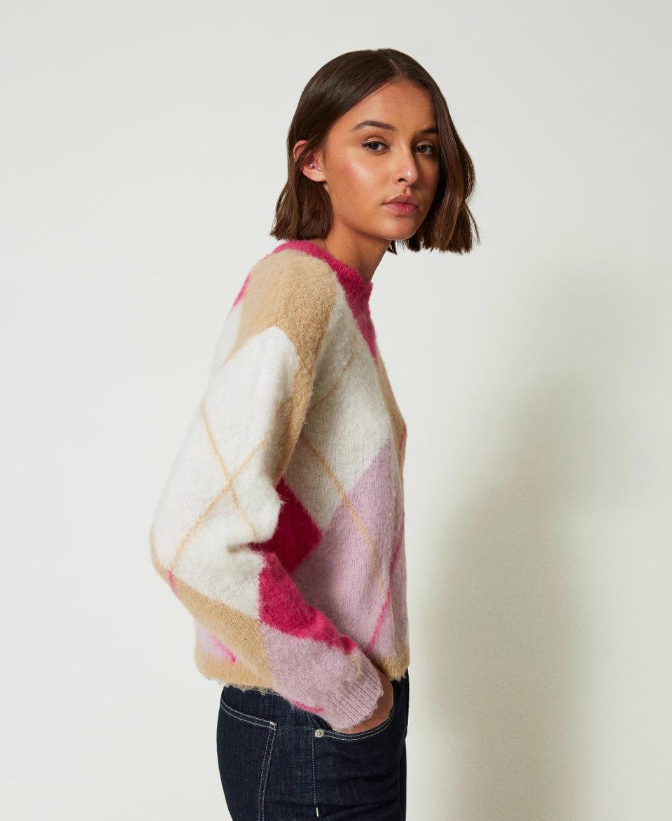 Twin Set Maglia jacquard argyle in misto lana Negozi Online