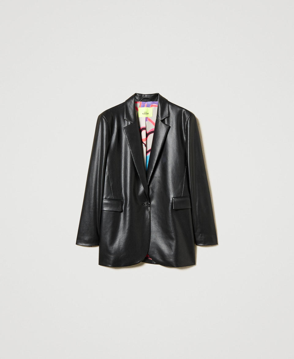 Twin Set Giacca blazer MYFO effetto pelle Shopping Online